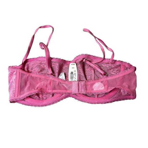 VICTORIA’S SECRET Angels Lace Bandeau Bra - Pink NEW Size 34C - Picture 2 of 7